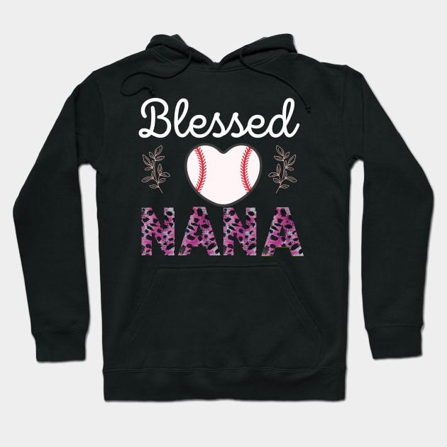 Baseball nana shirts for women Leopard print Hoodie by madani04